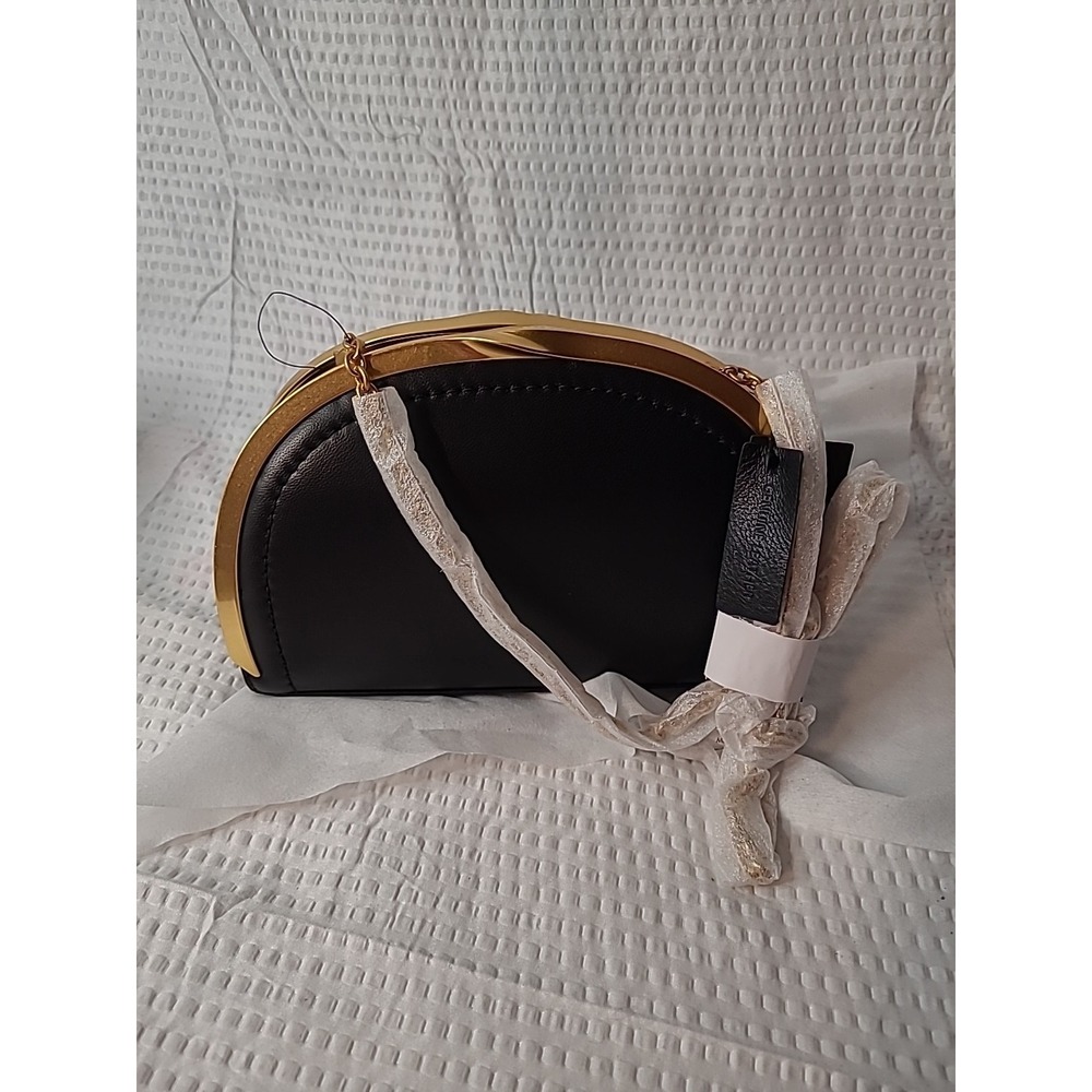 Donna Karan NY‎ Lawrence leather clutch chain strap shoulder bag -NWT